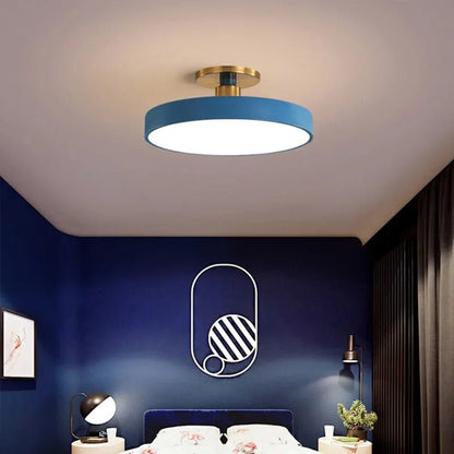 Okrągła lampa sufitowa LED w stylu skandynawskim Side