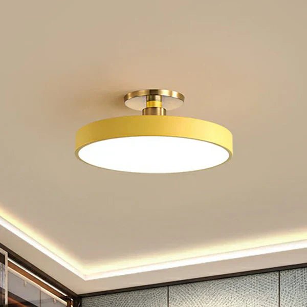 Okrągła lampa sufitowa LED w stylu skandynawskim View 11