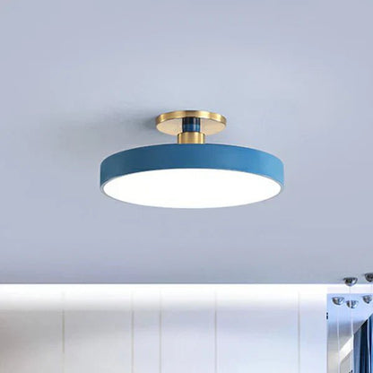 Okrągła lampa sufitowa LED w stylu skandynawskim View 19