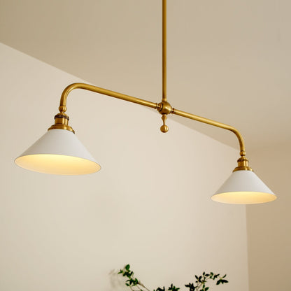 Retro Vintage Ceramiczna Lampa Wisząca z Kloszem Angle