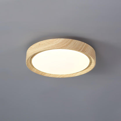 Skandynawska Lampa Sufitowa Okrągła z Wzorem Drewna View 32