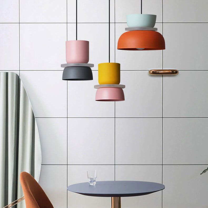 Skandynawska Makaronikowa Lampa Wisząca LED Piętrowa Lifestyle