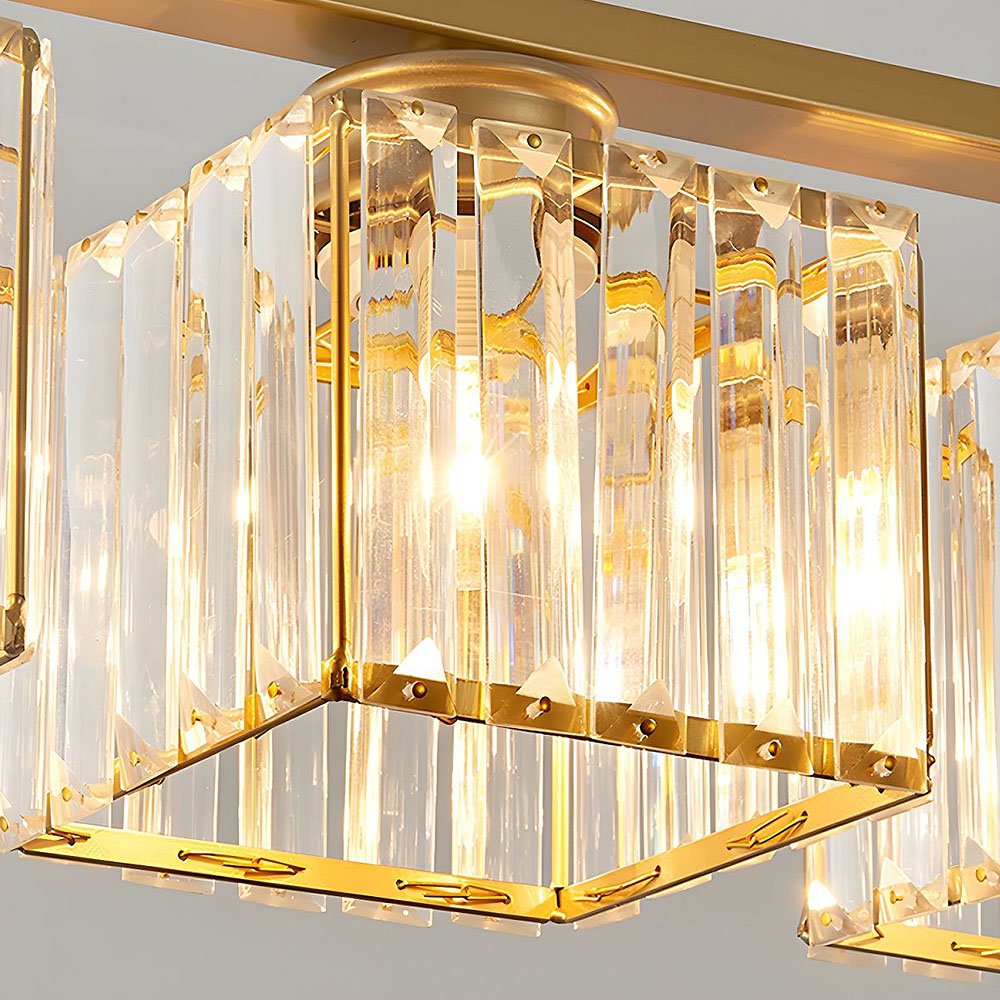Skandynawska Wielopunktowa Długa Szklana Lampa nad Wyspę View 32