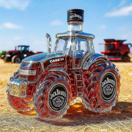 Szklana Karafka do Whisky 300ml z Trójwymiarowym Designem Traktora Hero