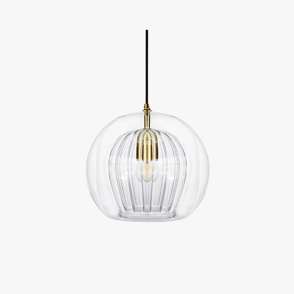 Szklana Kula Lampa Wisząca Przezroczysta lub Bursztynowa Hero
