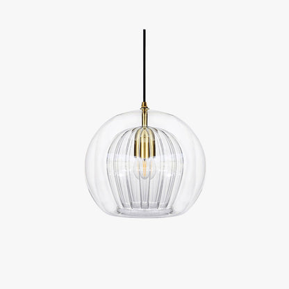 Szklana Kula Lampa Wisząca Przezroczysta lub Bursztynowa Hero