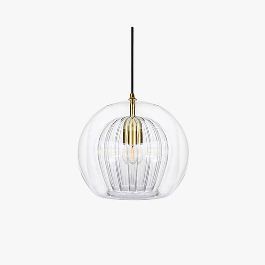 Szklana Kula Lampa Wisząca Przezroczysta lub Bursztynowa Hero
