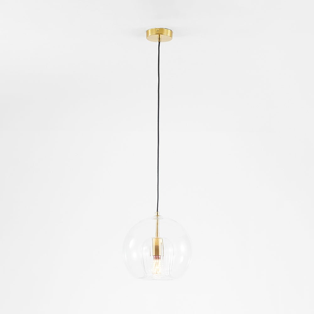 Szklana Kula Lampa Wisząca Przezroczysta lub Bursztynowa View 11