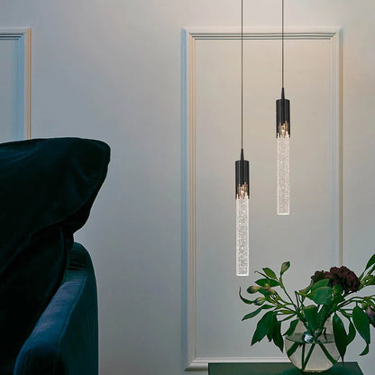 Szklana Lampa Wisząca w Kształcie Cylindra Angle