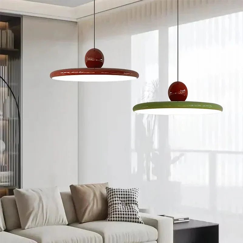 Szklana Lampa Wisząca w Stylu Bauhaus Kremowa Back