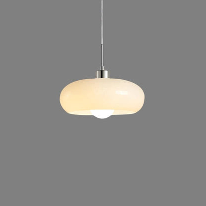 Szklana Lampa Wisząca z Opalizującym Kloszem w Stylu Retro Bauhaus Lifestyle