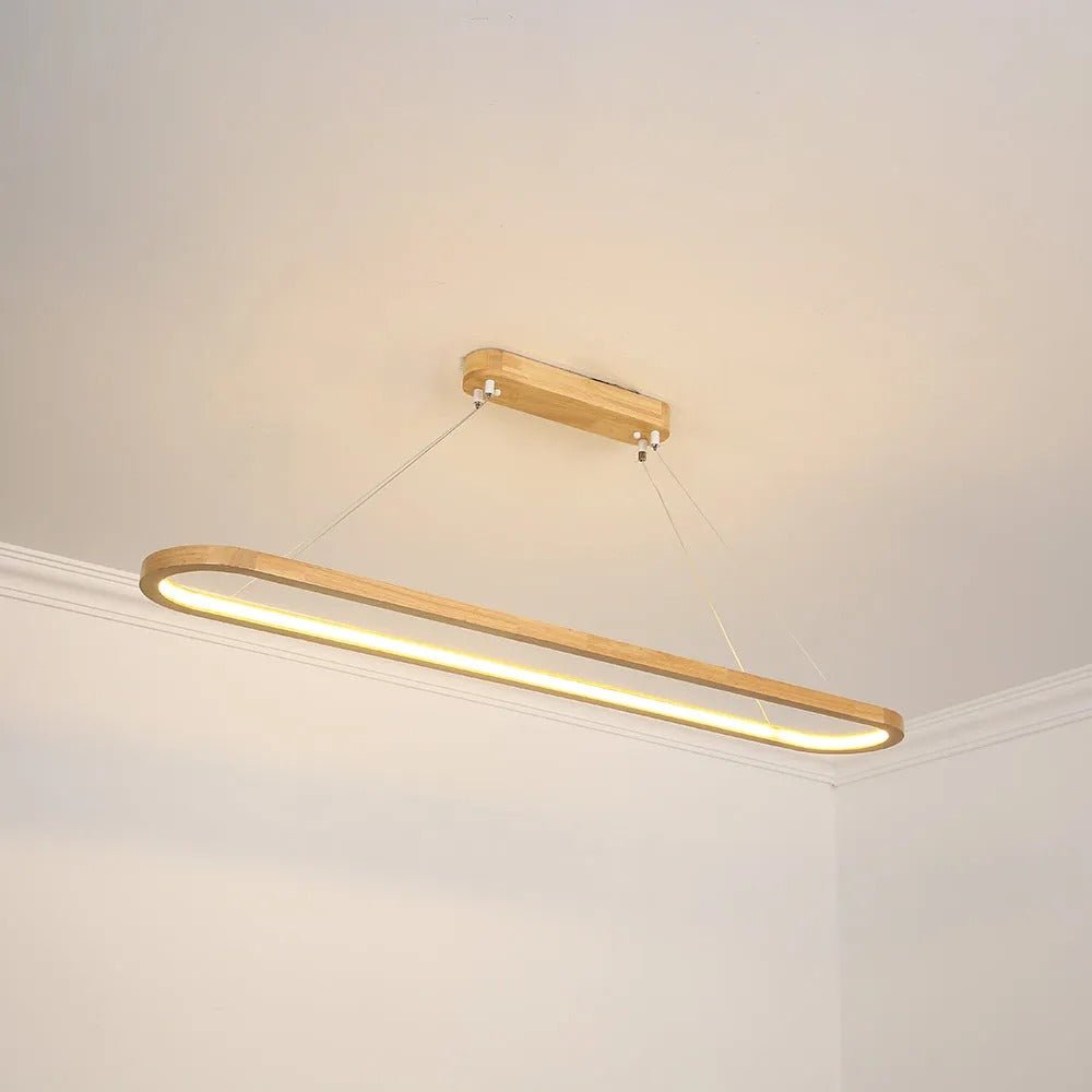 Współczesna Owalna Drewniana Lampa Wisząca Alternate