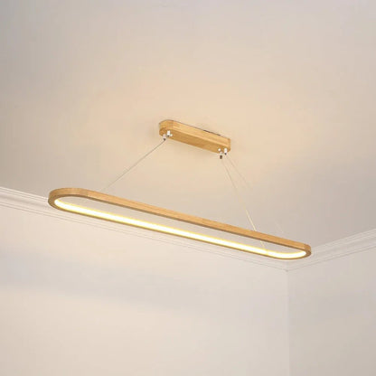 Współczesna Owalna Drewniana Lampa Wisząca Alternate