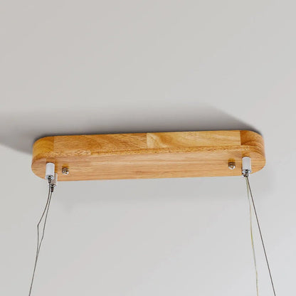 Współczesna Owalna Drewniana Lampa Wisząca View 15