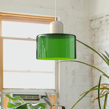 Nowoczesna lampa wisząca z kolorowego szkła w stylu Bauhaus View 51