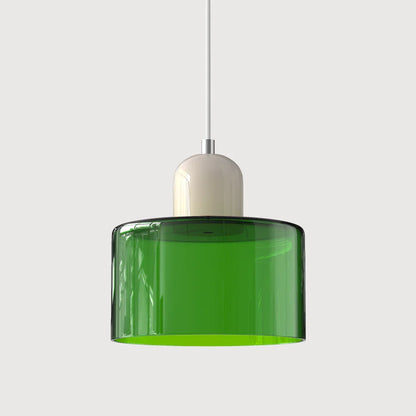 Nowoczesna lampa wisząca z kolorowego szkła w stylu Bauhaus View 52