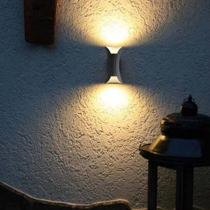 Zewnętrzna Wygięta Lampa Ścienna LED Klepsydra Back