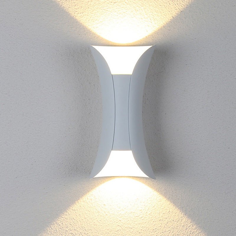 Zewnętrzna Wygięta Lampa Ścienna LED Klepsydra Front