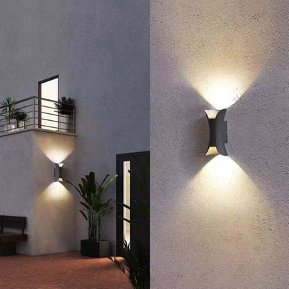 Zewnętrzna Wygięta Lampa Ścienna LED Klepsydra Side